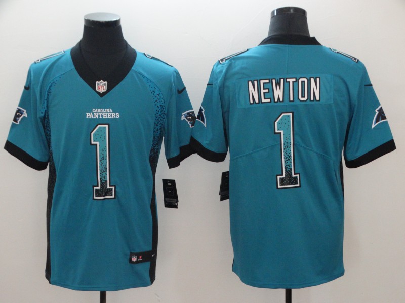 Men's Carolina Panthers Cam Newton #1 Blue Jersey